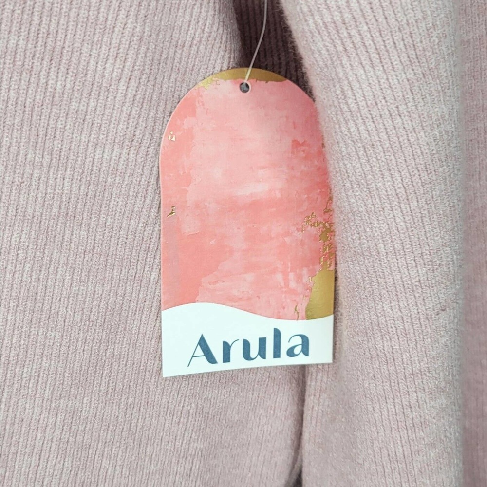 Arula Sweater Size XL Pink Peony V-Neck Long Sleeve Pullover - Picture 6 of 6